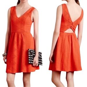 Anthropologie Maeve Textured‎ Double V Dress